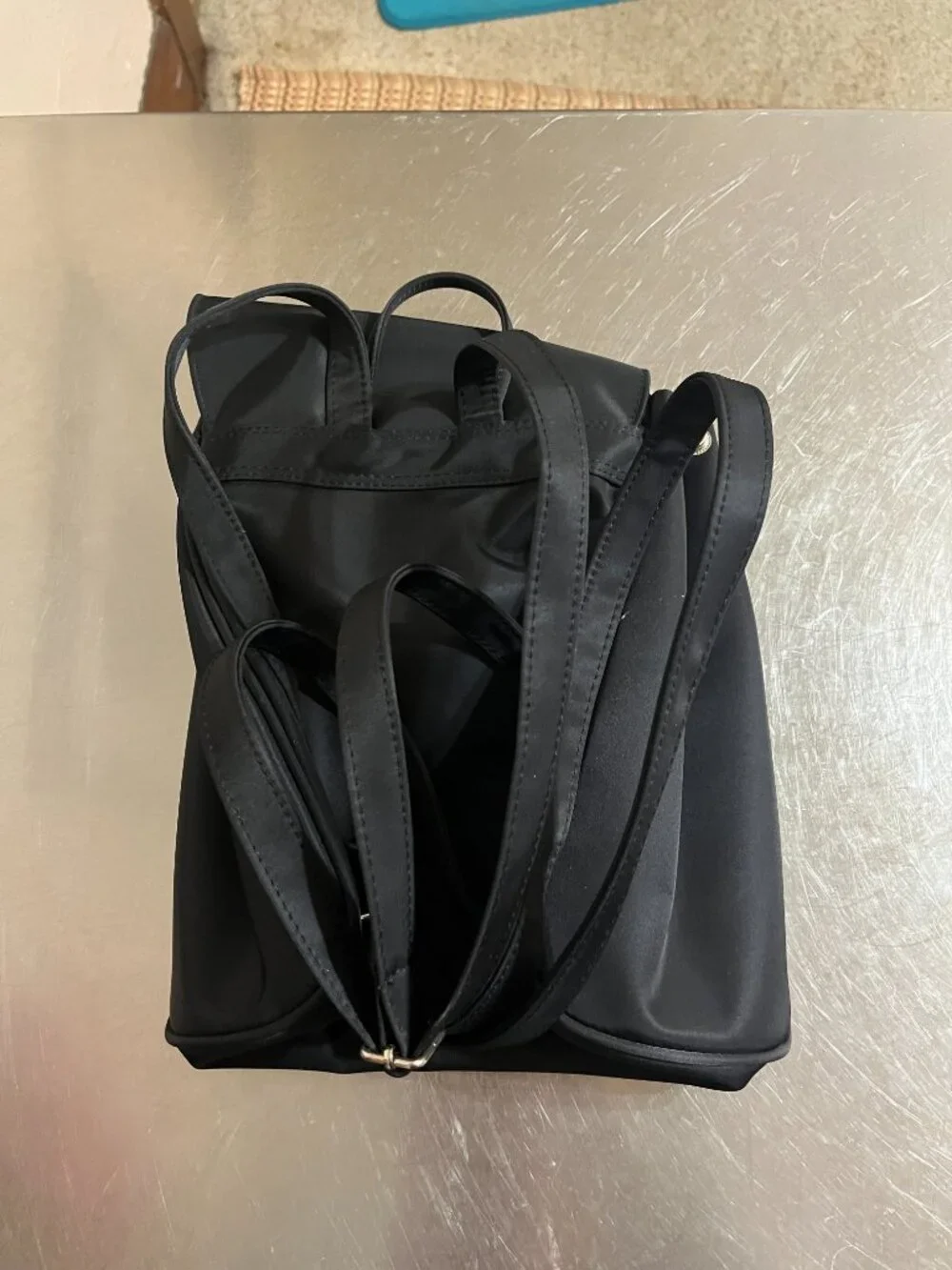 DKNY Black Nylon Backpack Bag